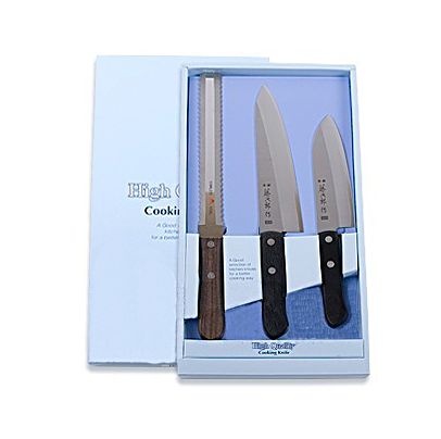Набор из 3 ножей: Сантоку, поварской и для замороженной пищи и костей